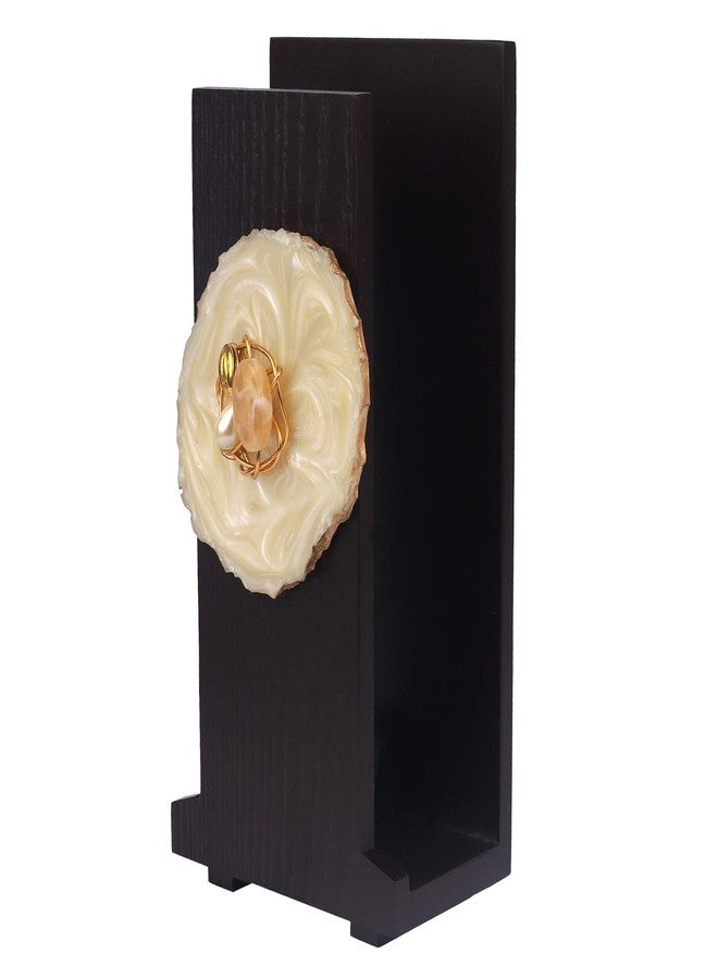 COCKTAIL Handcrafted Wooden Hand Towel Holder| Towel Stand for Bathroom| Napkin Holder for Washbasin| Towel Stand| Guests Towel Organizer Rack| Bathroom Accessories |Towel Rack Brown(S Agate) - Image 5
